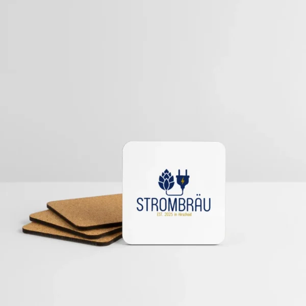 „Bierplatz Deluxe“ – Strombräu Untersetzer (4er-Set)