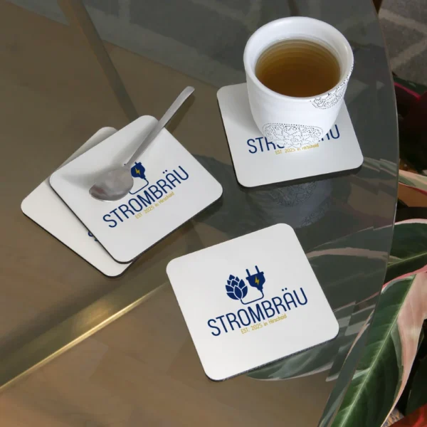 „Bierplatz Deluxe“ – Strombräu Untersetzer (4er-Set) – Bild 3